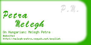 petra melegh business card